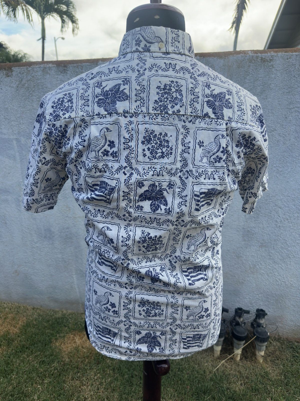 Reyn Spooner Reyn Spooner Tailored Fit Hawaiian Shirt Blue/White Men's Sl Size US S / EU 44-46 / 1 - 2 Thumbnail