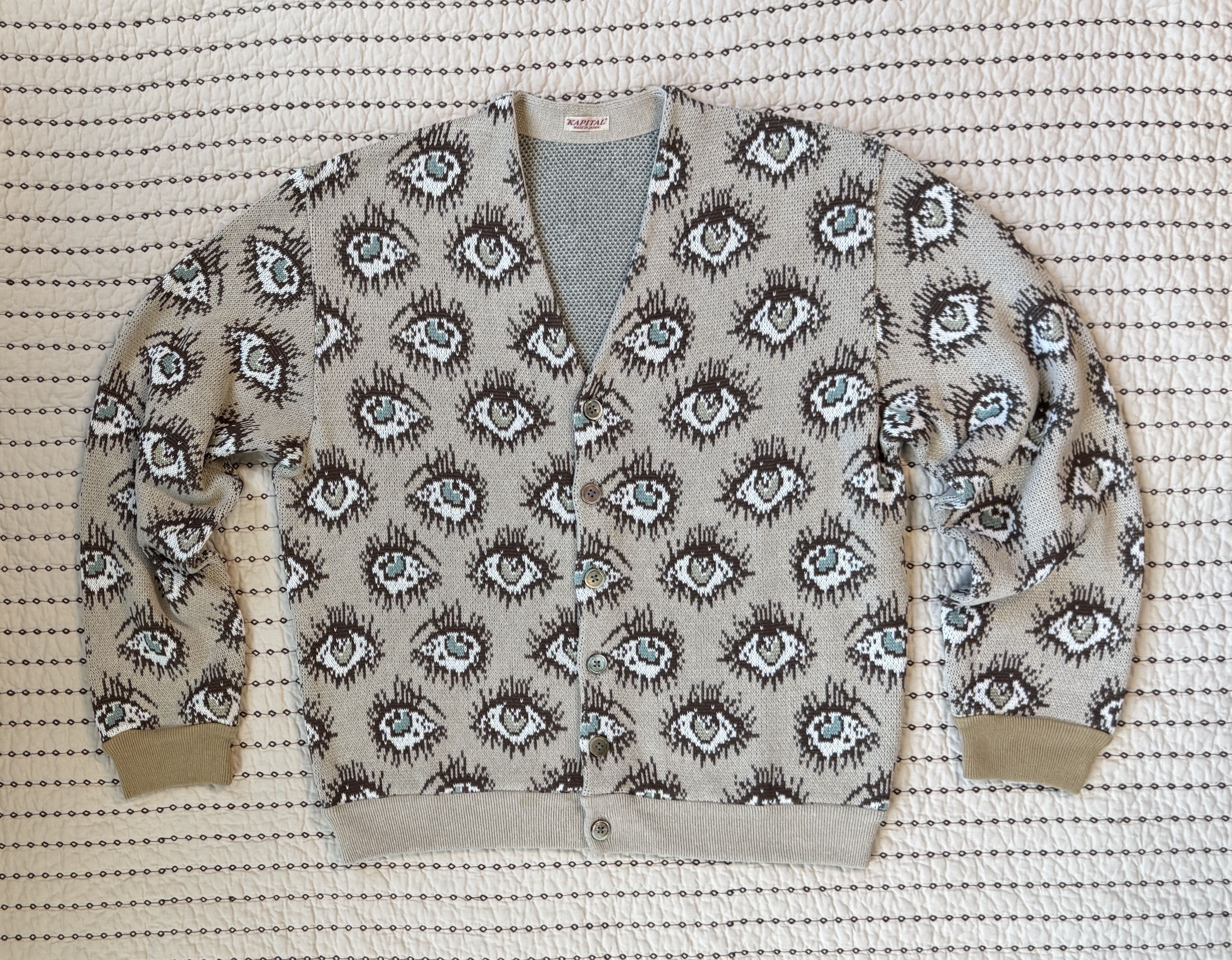 Kapital KAPITAL 8G JACQUARD KNIT SPEAKEASY CARDIGAN KINARI SZ 3 Size US L / EU 52-54 / 3 - 5 Thumbnail