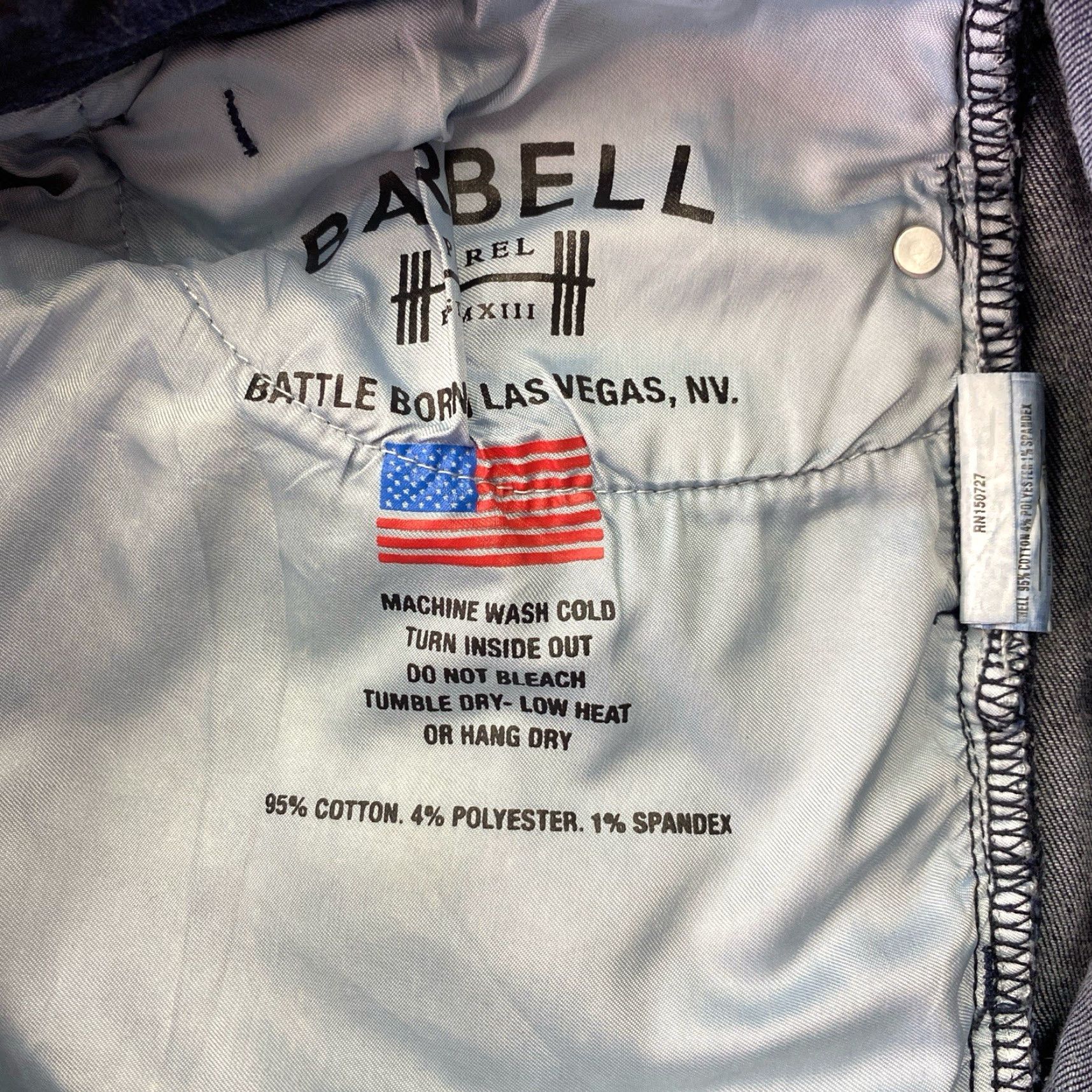 Vintage Barbell Jeans Mens 28(31x31.5) Blue Stretch Athletic Fit Denim USA Shirt? Size US 31 - 4 Thumbnail