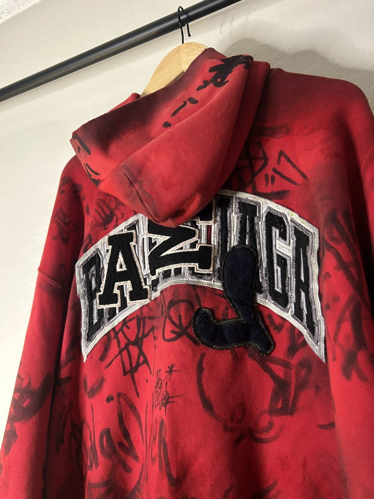 Balenciaga Red Balenciaga Skater Zip Up Hoodie Size US S / EU 44-46 / 1 - 4 Thumbnail