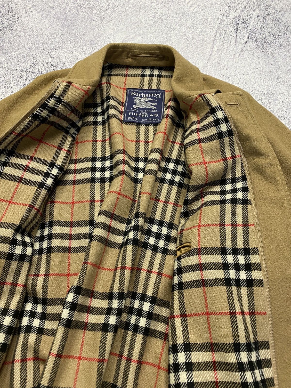Burberry × Vintage Vintage Burberrys Prorsum Alpaca Wool Bomber Jacket Rare Size US L / EU 52-54 / 3 - 4 Thumbnail