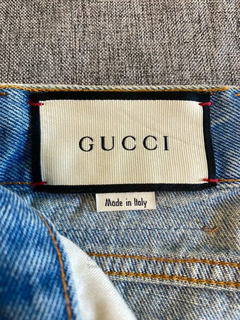 Gucci Gucci Striped webbing tapered jeans Size US 30 / EU 46 - 7 Thumbnail
