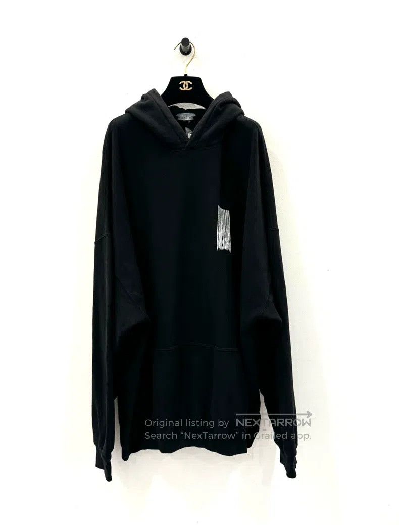 Balenciaga Balenciaga Color Block Fringe Printed Logo Black Hoodie Size US XS / EU 42 / 0 - 3 Thumbnail