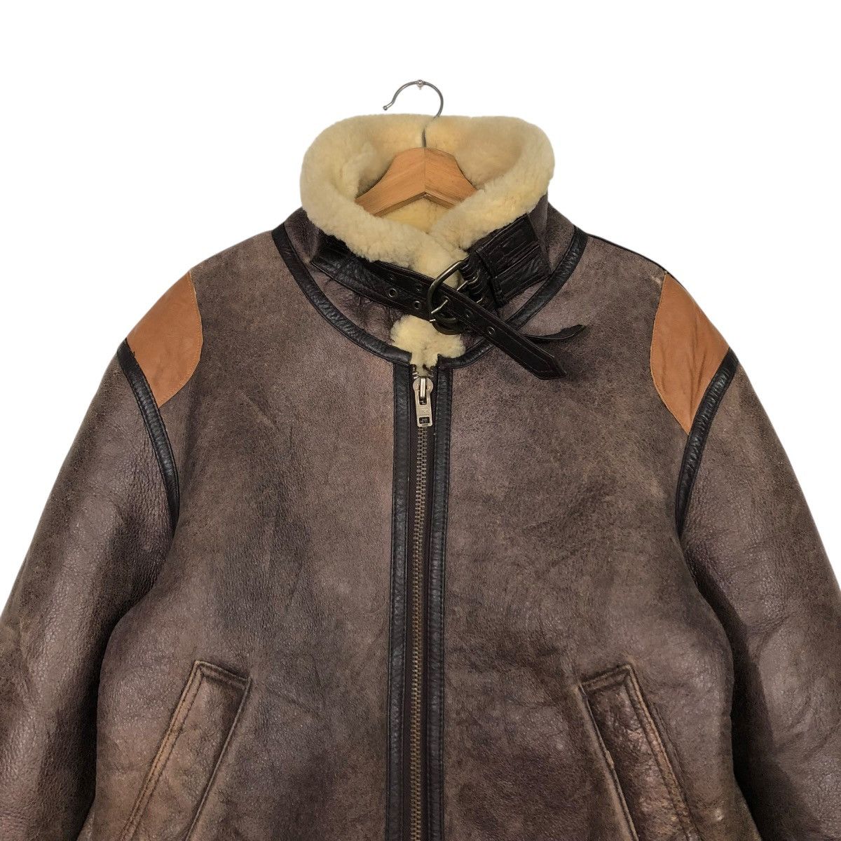 Vintage 🔥VTG LEATHER JACKET SHEARLING B3 PALMUS LIFE ISSEY MIYAKE Size US M / EU 48-50 / 2 - 5 Thumbnail