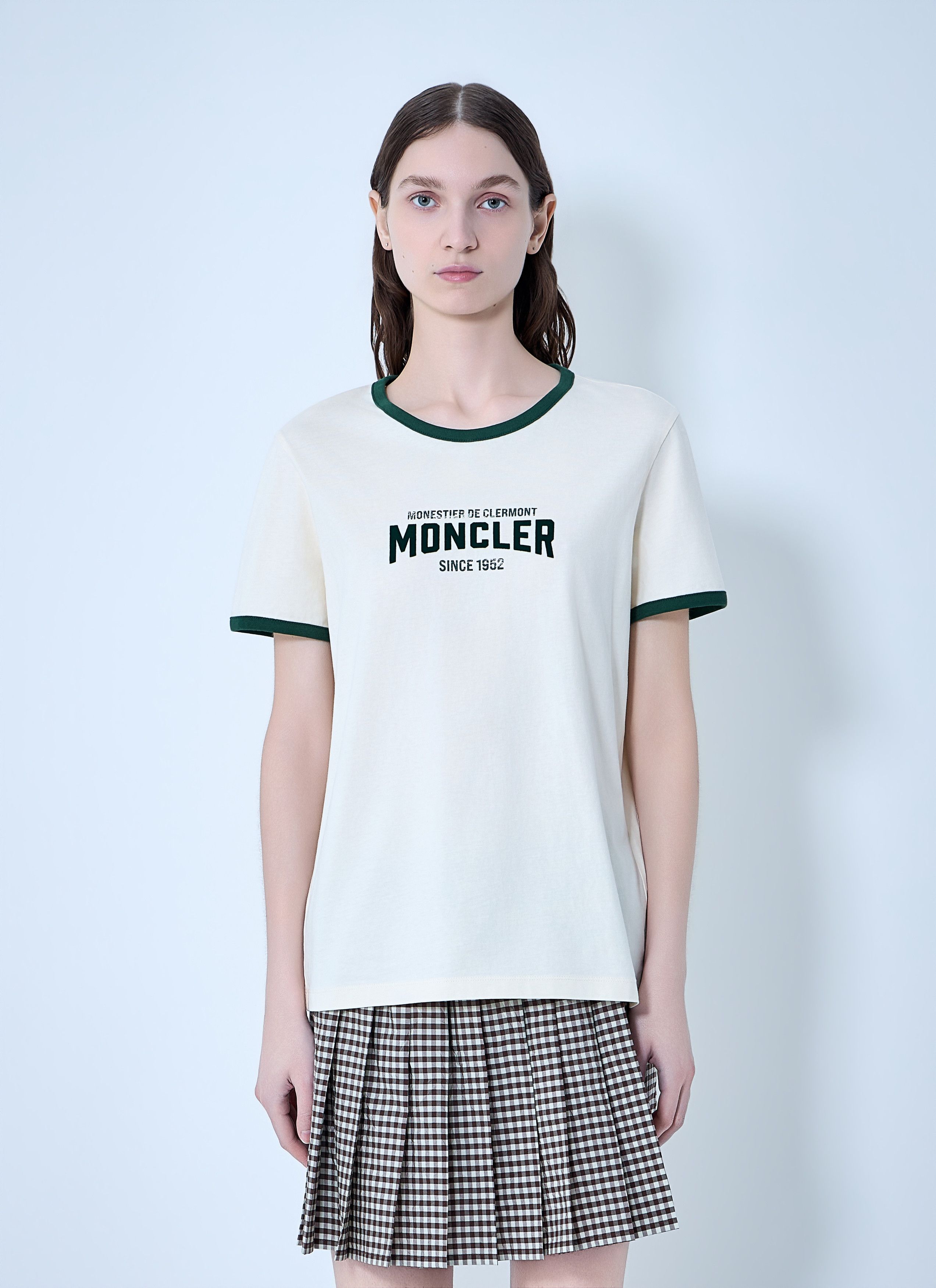 Moncler Logo Print Cotton T-Shirt Size L / US 10 / IT 46 - 1 Thumbnail