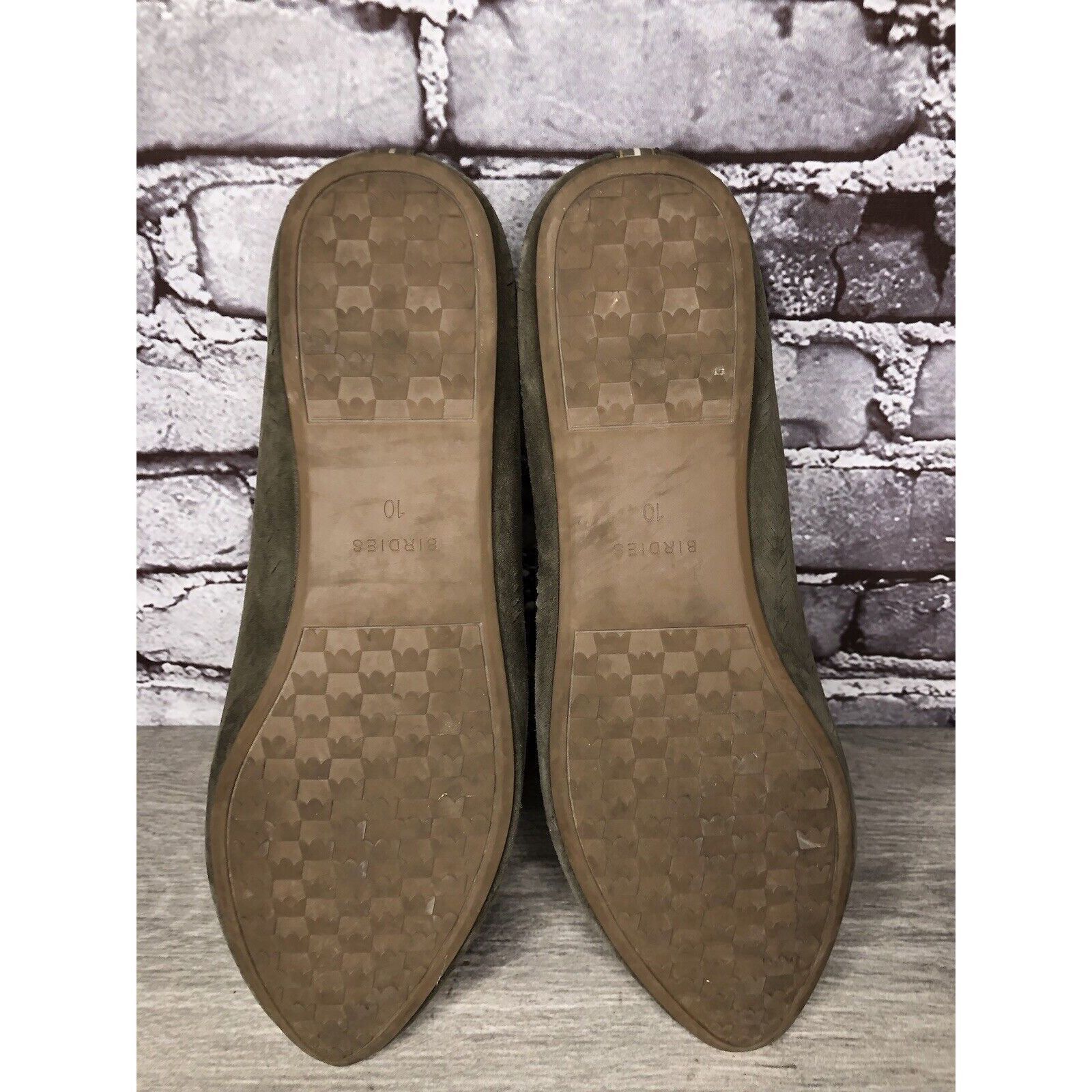 Sun Buddies Birdies Olive Green Suede Leather Comfort Loafer Flats Women Size US 10 / IT 40 - 16 Thumbnail