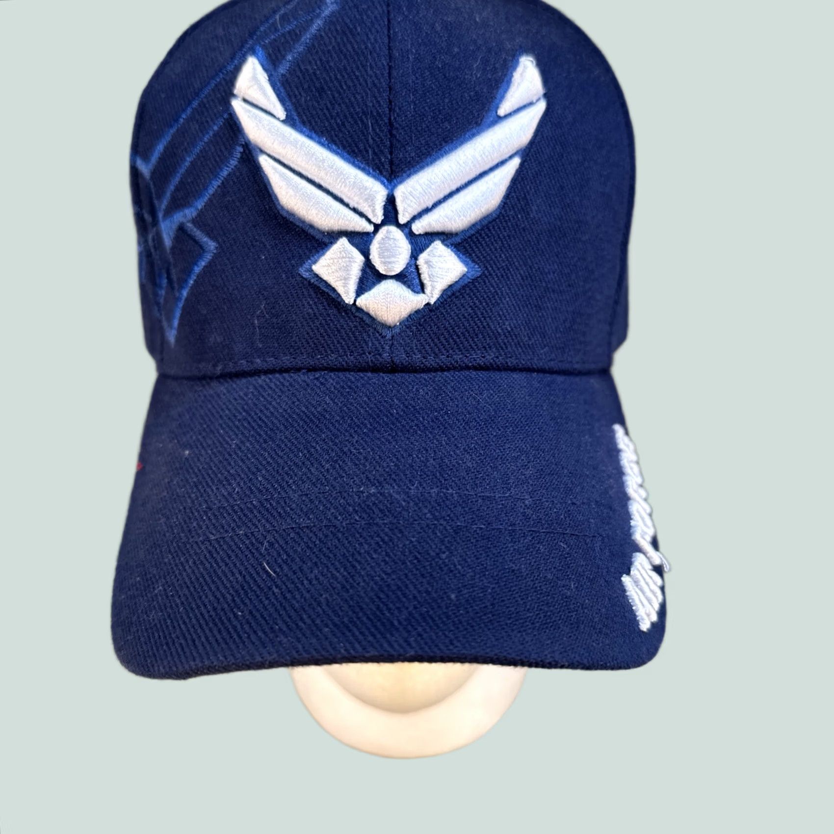 Vintage U.S. Air Force Hat Blue Embroidered Logo Adjustable Military Cap USAF Men's One Size Baseball Cap Size ONE SIZE - 1 Thumbnail