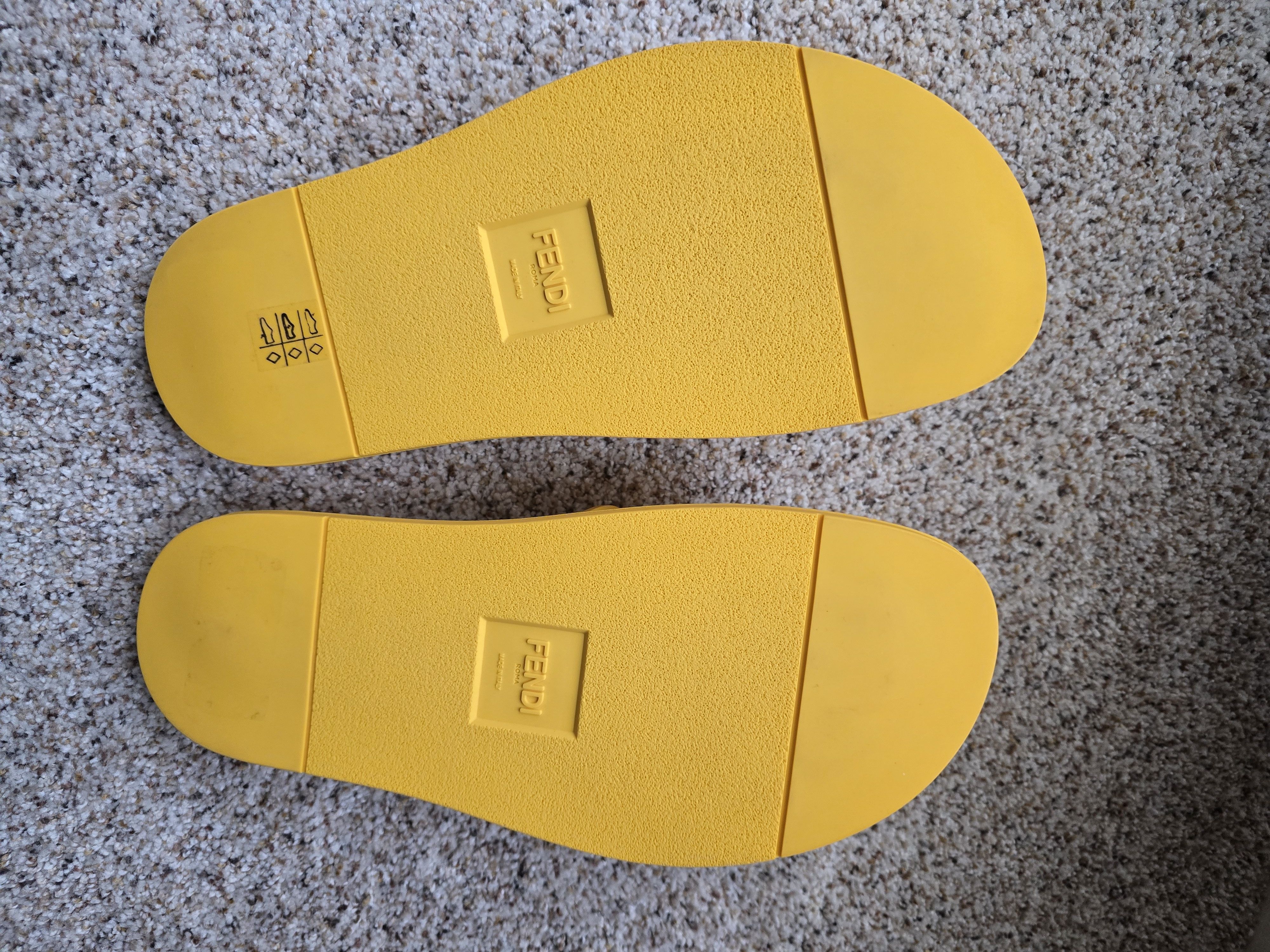 Fendi Fendi Yellow Rubber FF Sandals US 9/UK 8 Made in Italy New Size US 9 / EU 42 - 6 Thumbnail