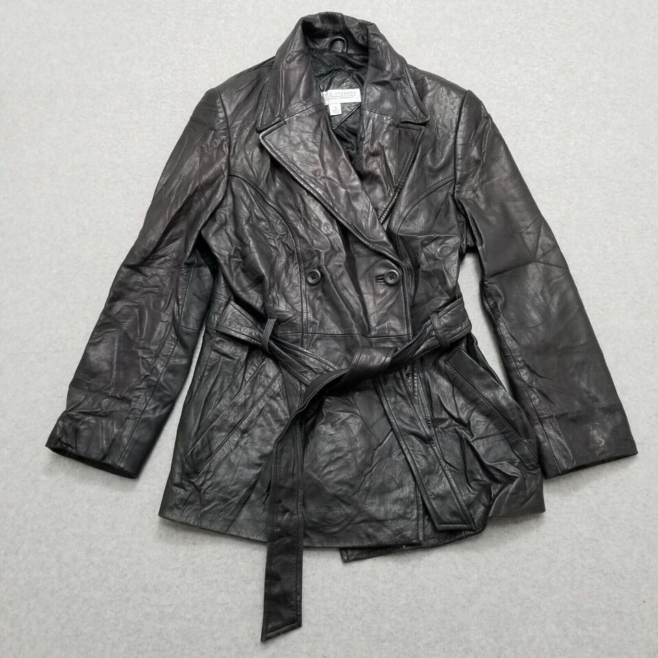 Other Valerie Stevens Leather Jacket Womens Small Pockets Belt Size S / US 4 / IT 40 - 1 Thumbnail