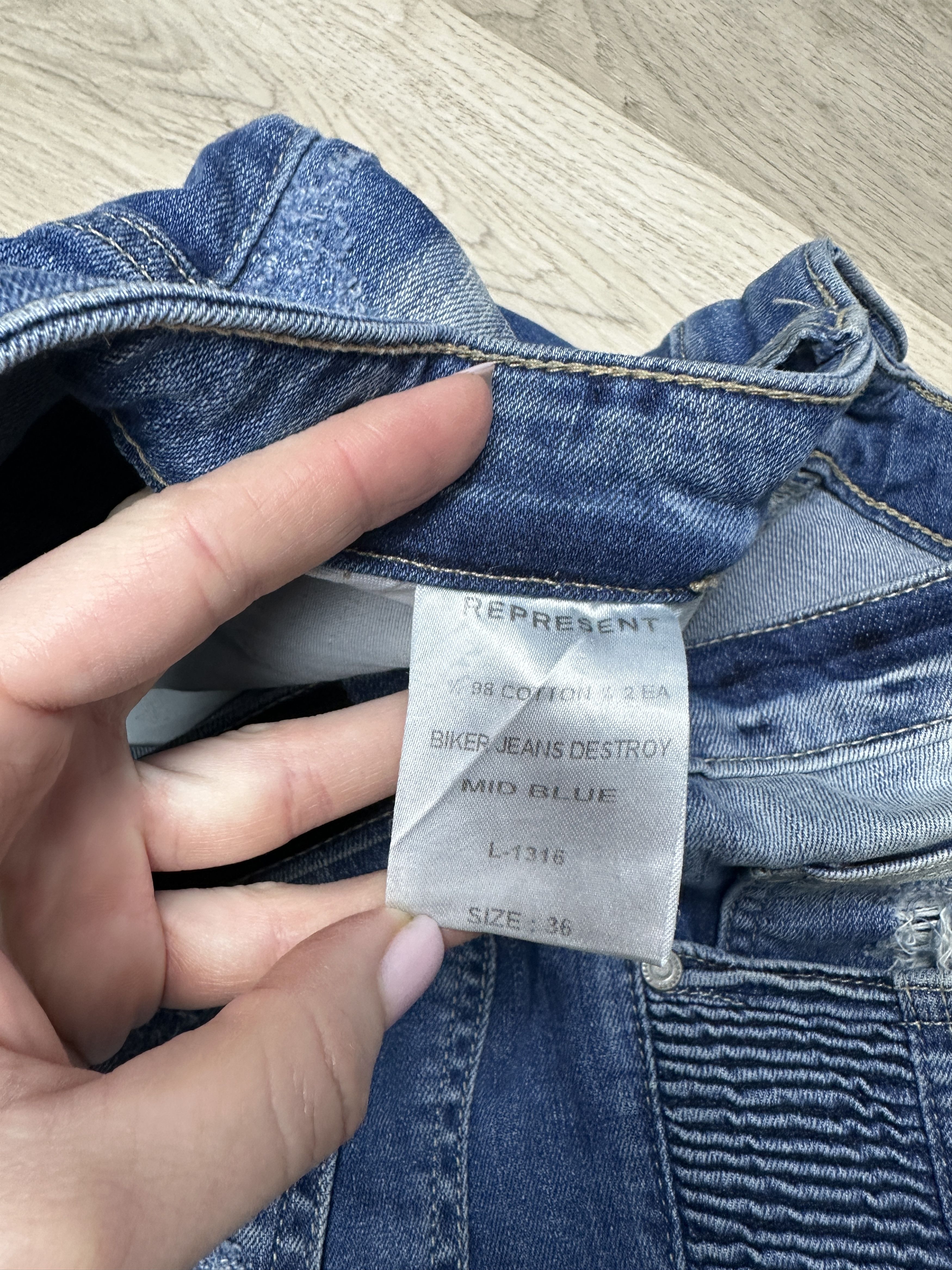 Represent Clo. Represent Mens Biker Denim Pants Jeans Size US 36 / EU 52 - 5 Thumbnail