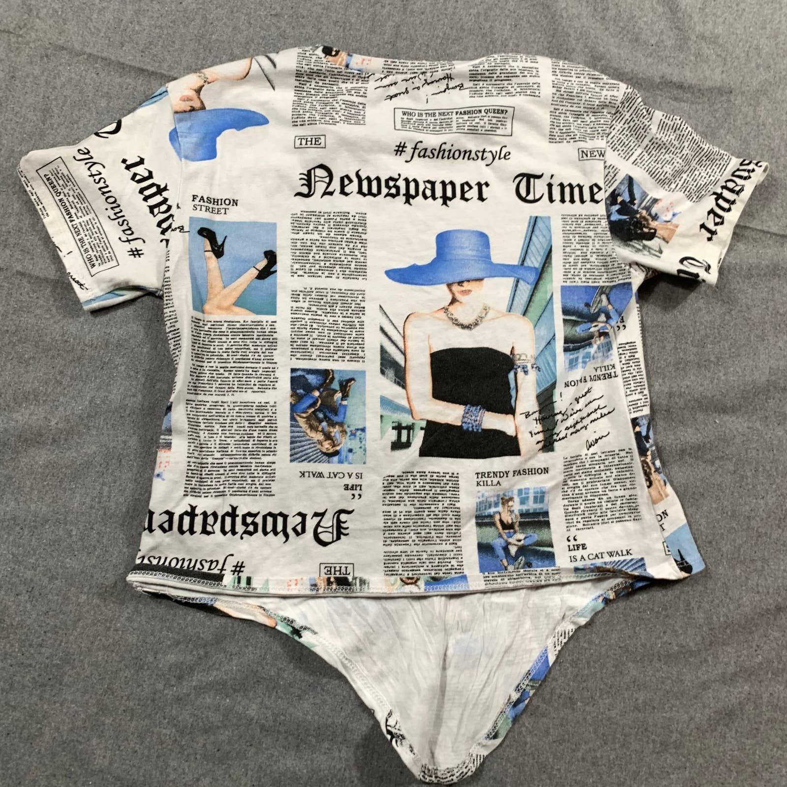 Other Vertiche Newspaper Shirt Women Small Blue Size S / US 4 / IT 40 - 2 Thumbnail