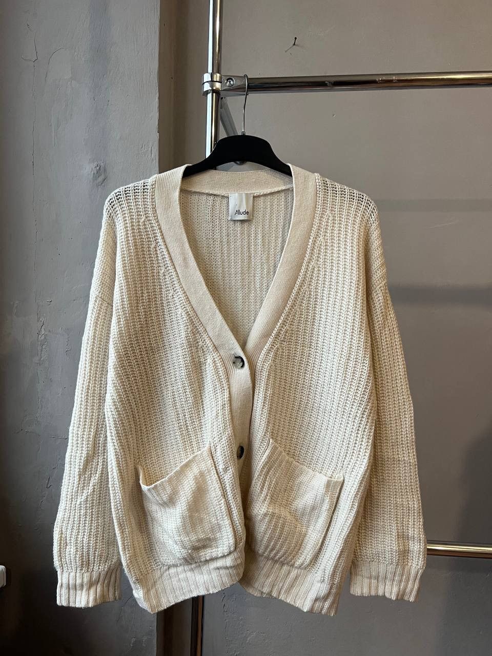 Allude RRP $599 ALLUDE CASHMERE/WOOL BUTTON PATCH POCKETS CARDIGAN Size XS / US 0-2 / IT 36-38 - 5 Thumbnail