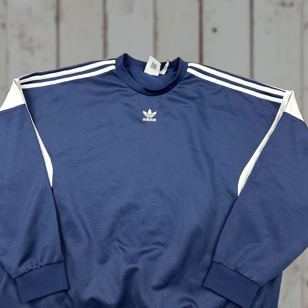 Adidas Adidas Sweatshirt Men XL Blue Pullover Center Trefoil Logo Jumper XL Size US XL / EU 56 / 4 - 1 Thumbnail