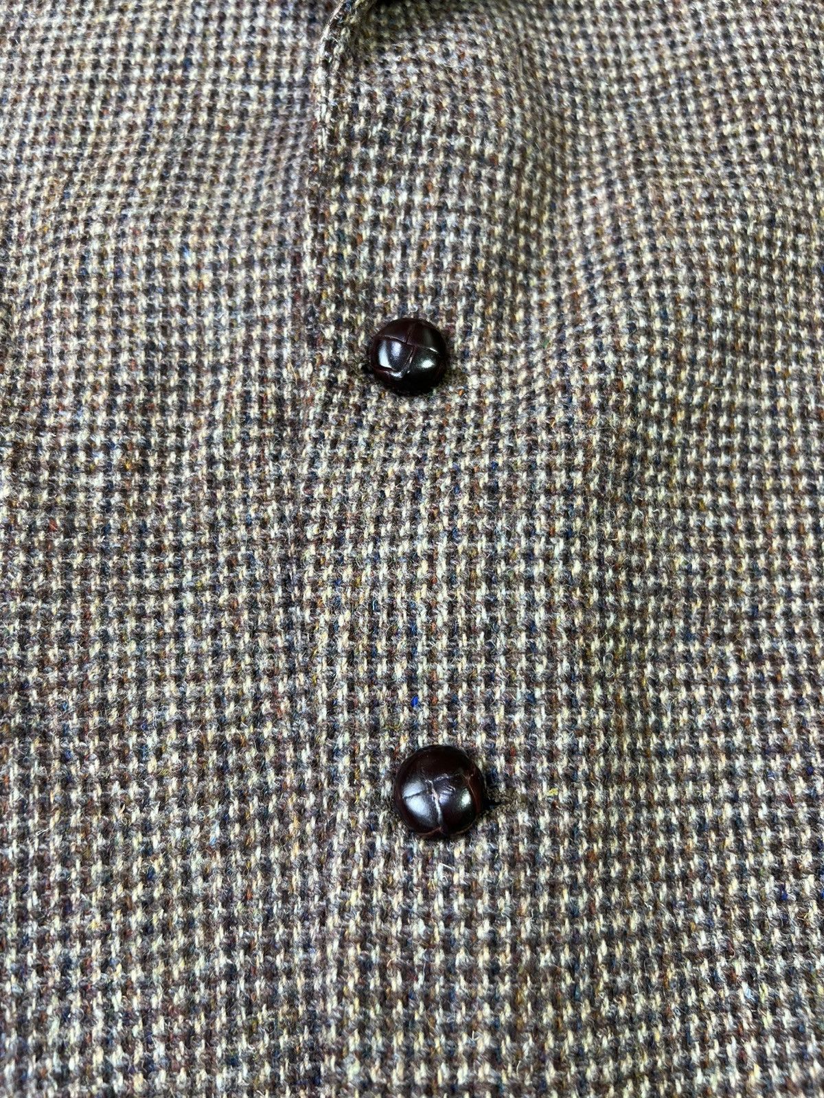 Harris Tweed Harris Tweed Stafford Blazer Brown Houndstooth Elbow Patch Size 46R - 5 Thumbnail