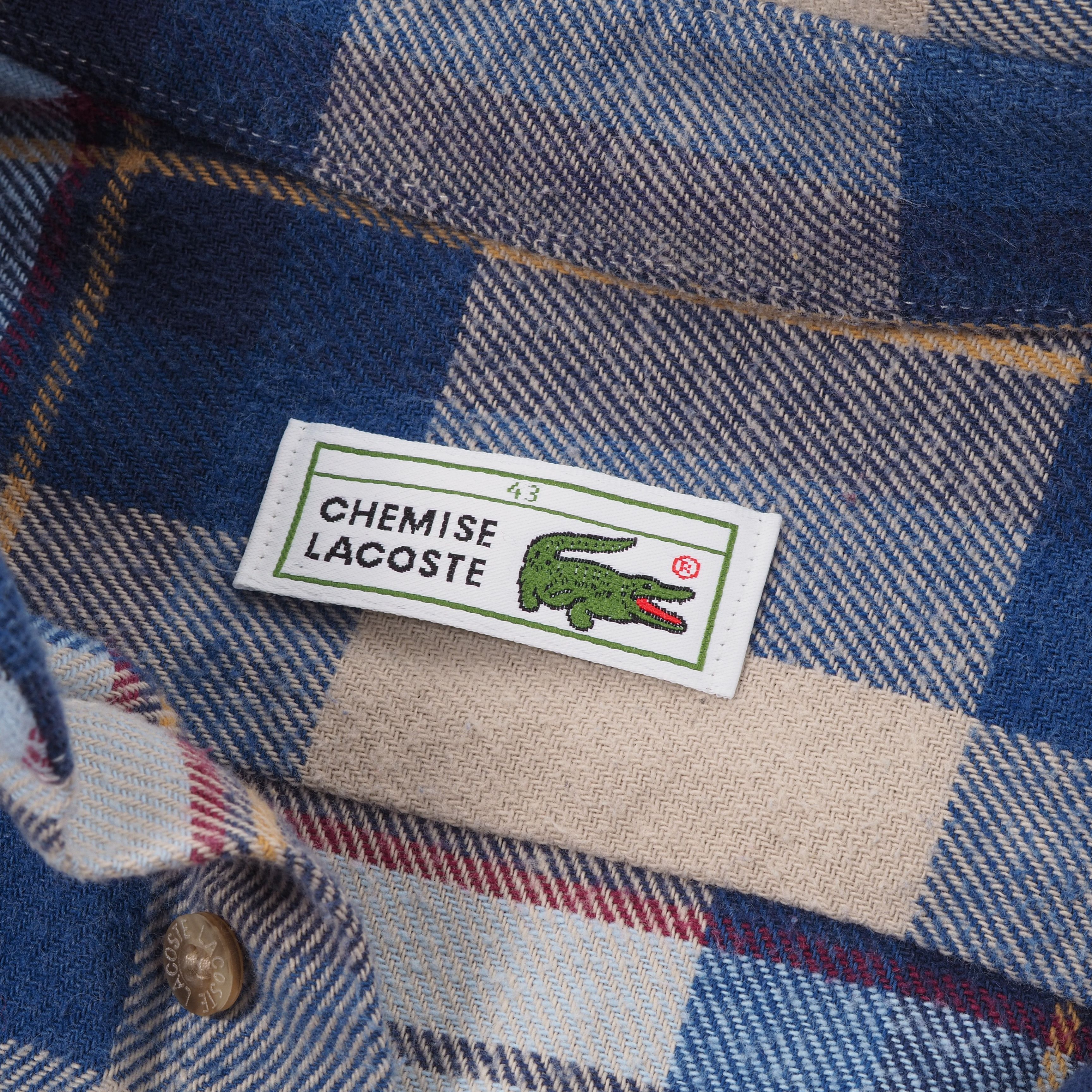 Lacoste × Vintage Lacoste Chemise Vintage Plaid Check Shirt size 43 / XL Size US XL / EU 56 / 4 - 4 Thumbnail
