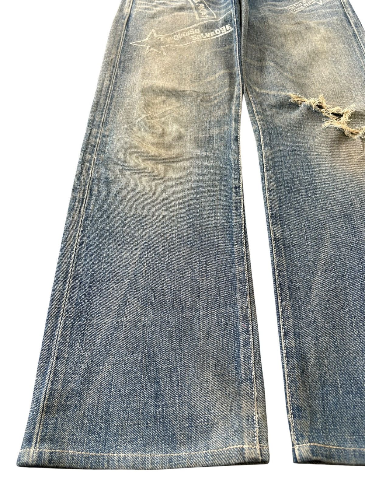 Levi's Vintage 90s Levis 805 Special Turquoise Selvedge Loose Jeans Size US 28 / EU 44 - 6 Thumbnail