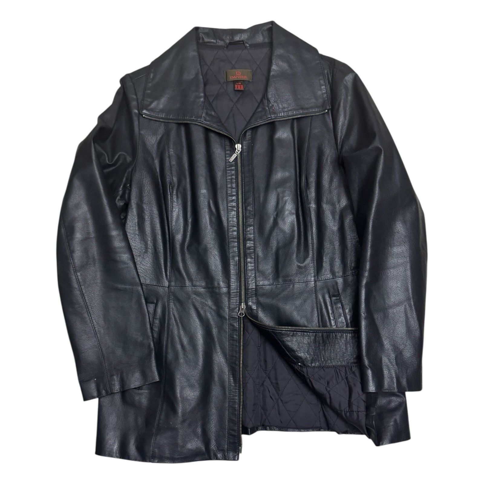 Danier DANIER LEATHER Vintage Y2K Business Trench Jacket Coat Large Size L / US 10 / IT 46 - 1 Thumbnail