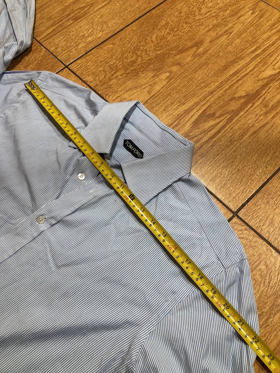 Tom Ford Tom Ford Blue Striped Button Down Shirt Size US XL / EU 56 / 4 - 8 Thumbnail