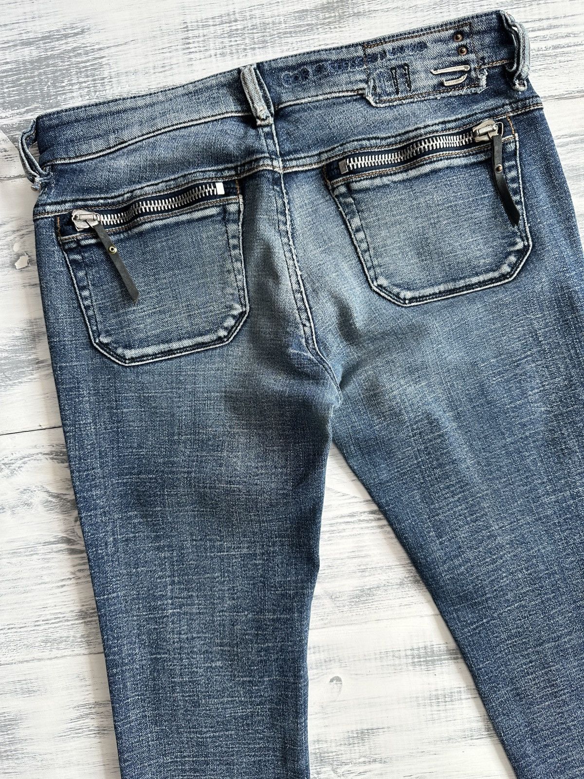 Diesel Y2K DIESEL Karab Low Rise Skinny JeansZipper Pockets size 28 Size 28" / US 6 / IT 42 - 4 Thumbnail