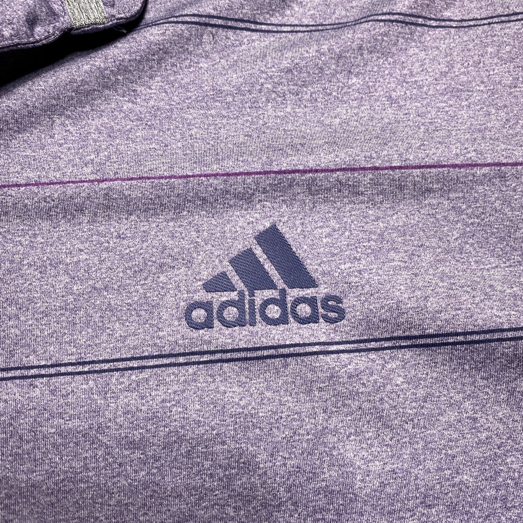 Adidas Adidas Polo Shirt Mens XL Purple Striped Short Sleeve Golf Athletic Top Size US XL / EU 56 / 4 - 3 Thumbnail