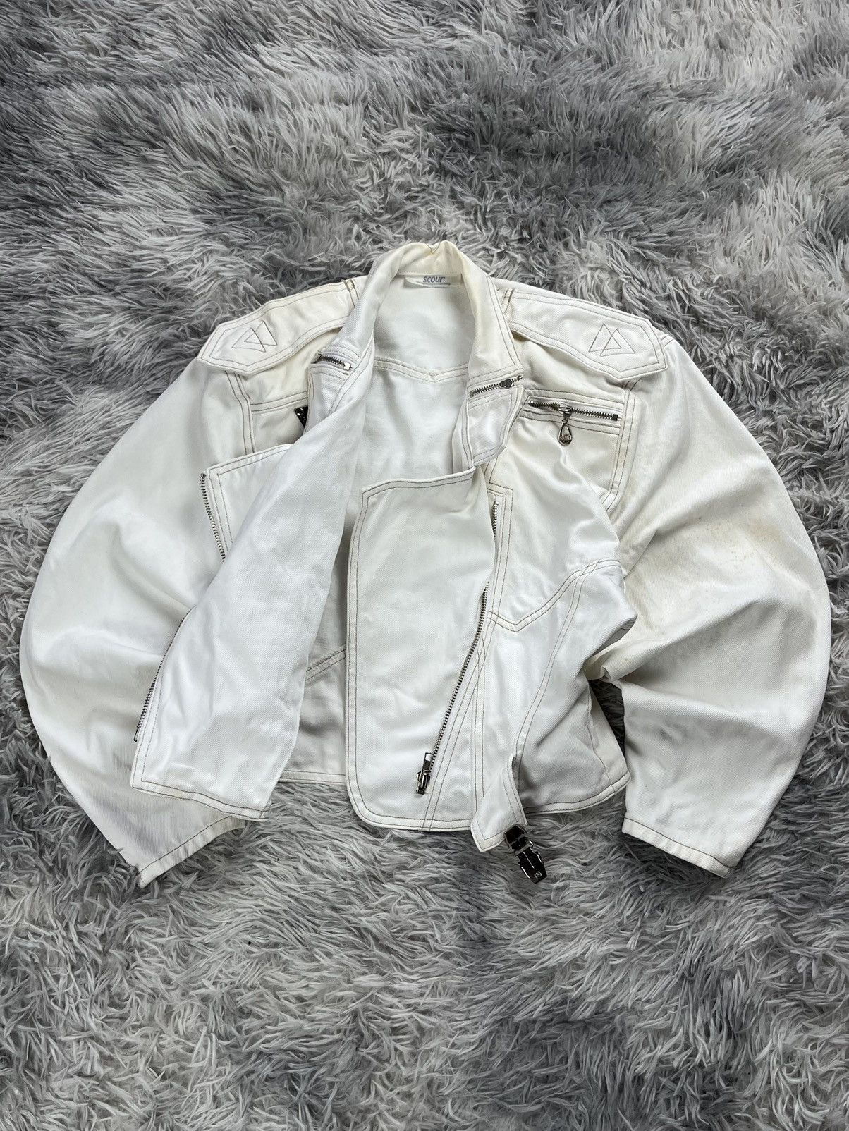 Japanese Brand Vintage Scour Crop Denim Jacket Size M / US 6-8 / IT 42-44 - 9 Thumbnail