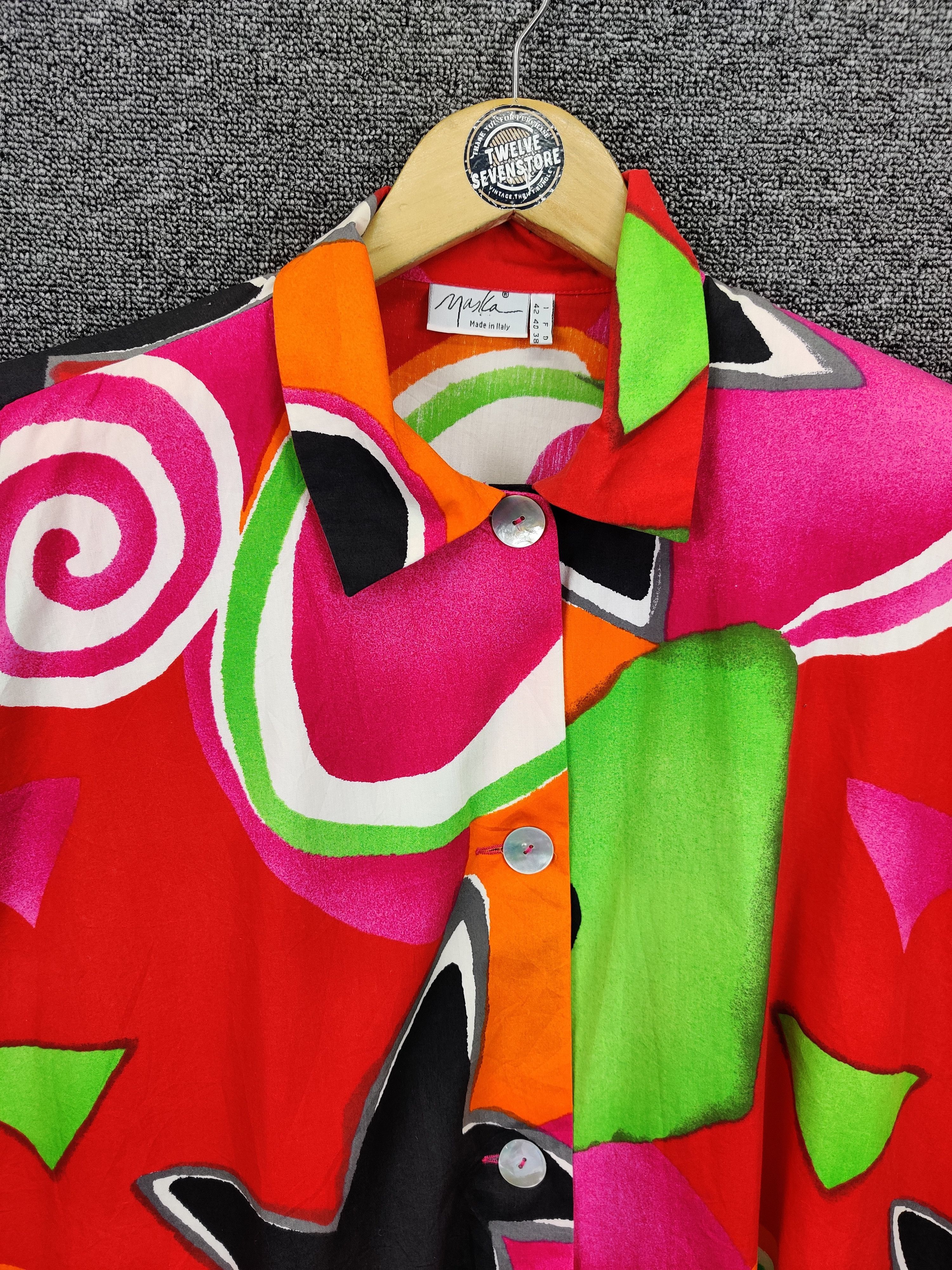 Vintage Vintage Maska Iconic Printed Art Button Ups Shirt Size US XL / EU 56 / 4 - 7 Thumbnail