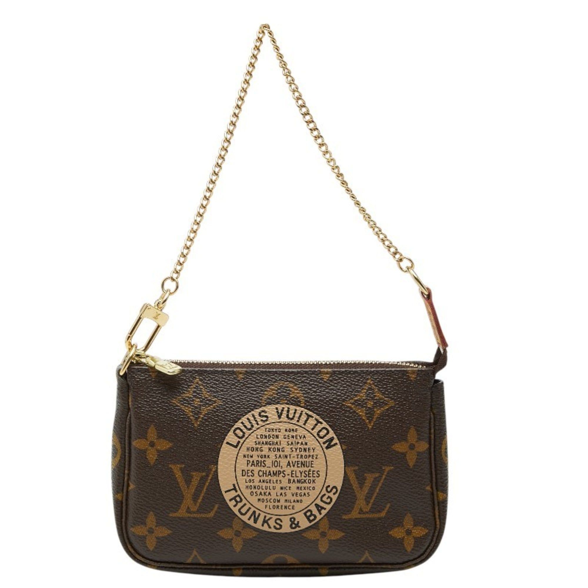 Louis Vuitton Louis Vuitton Monogram Mini Pochette Accessoires Chain Bag/Pouch Handbag M60153 Brown Leather Women's LOUIS VUITTON Size ONE SIZE - 1 Thumbnail