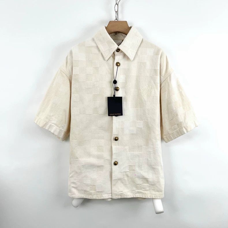 Louis Vuitton Louis Vuitton Embroidered logo checkerboard short sleeve s Size US S / EU 44-46 / 1 - 1 Thumbnail
