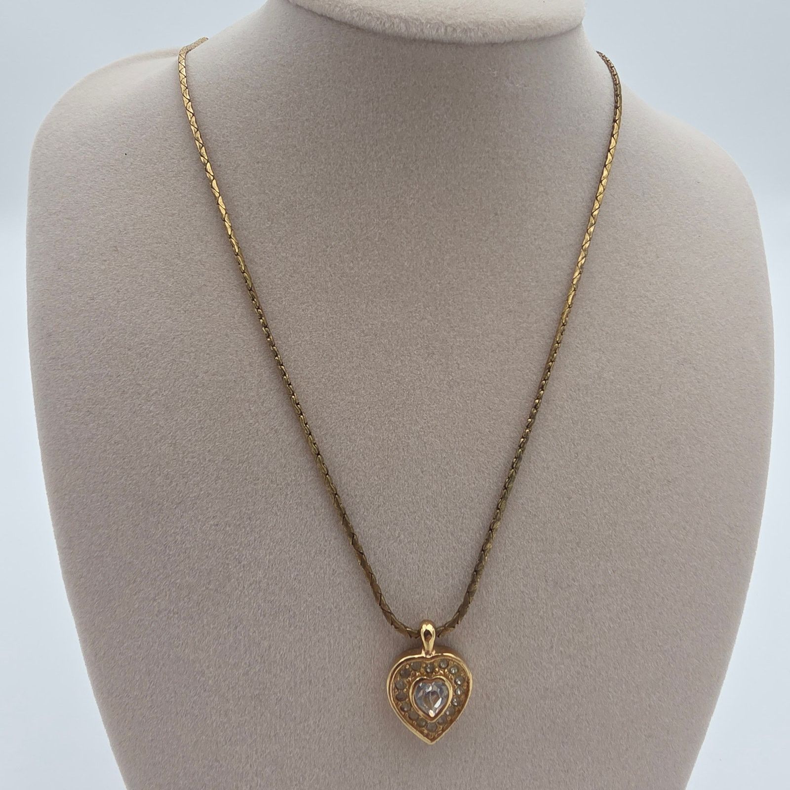 Christian Dior Monsieur Christian Dior Gold-Tone Heart Pendant Necklace Size ONE SIZE - 2 Thumbnail