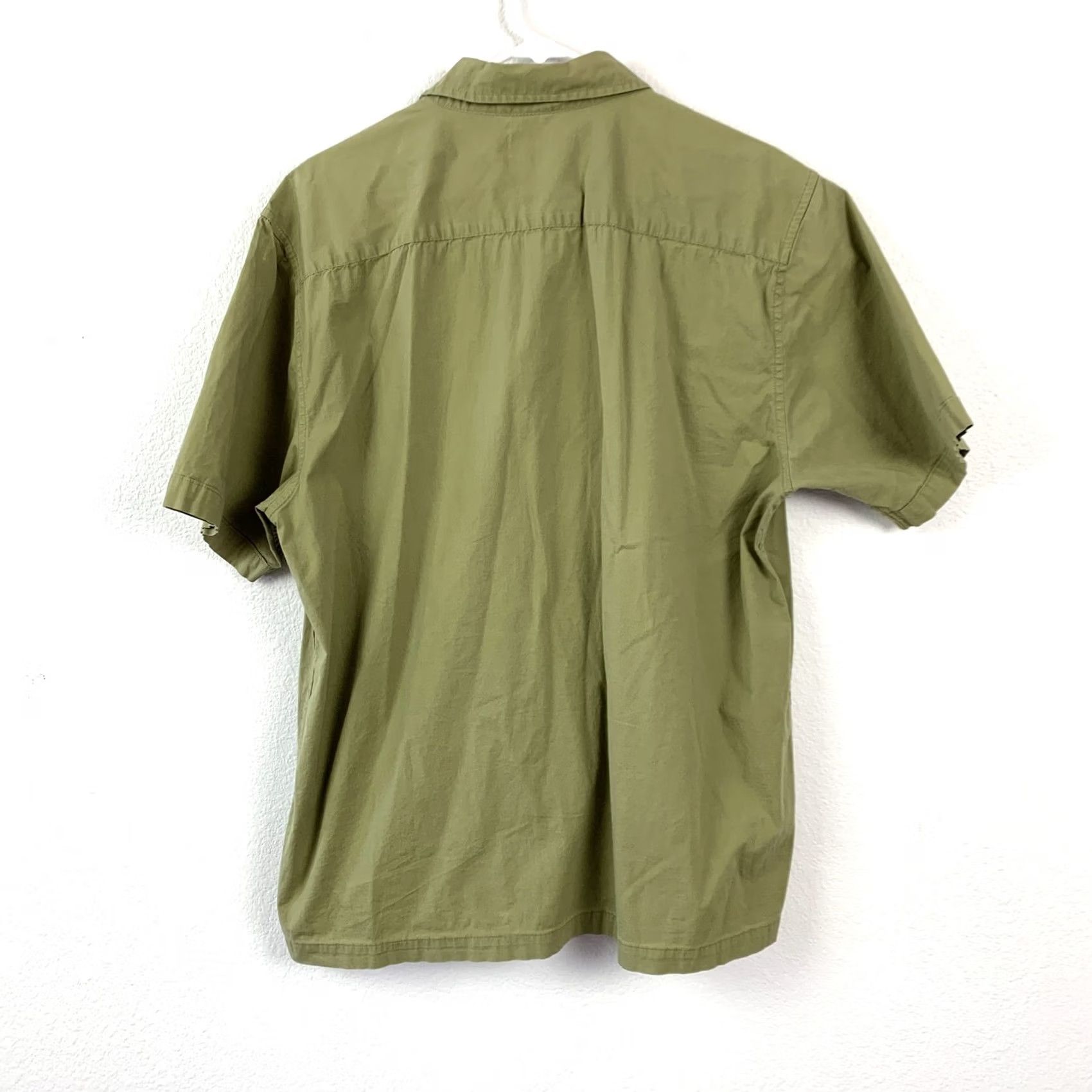 Gap VINTAGE GAP Shirt MEN XL Green Short Sleeve Button-Up Casual Cotton Spandex Stretch Size US XL / EU 56 / 4 - 6 Thumbnail