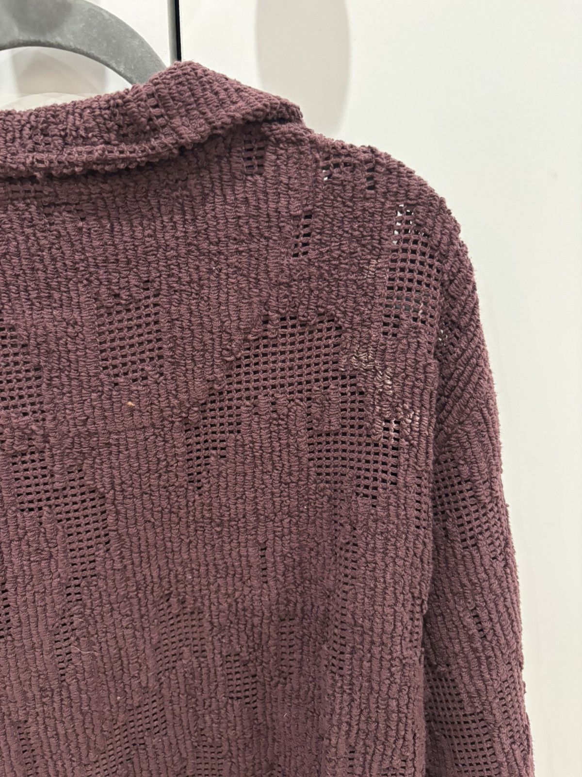 OAS OAS Grot Crochet Long Sleeve Polo in Burgundy Size US L / EU 52-54 / 3 - 6 Thumbnail