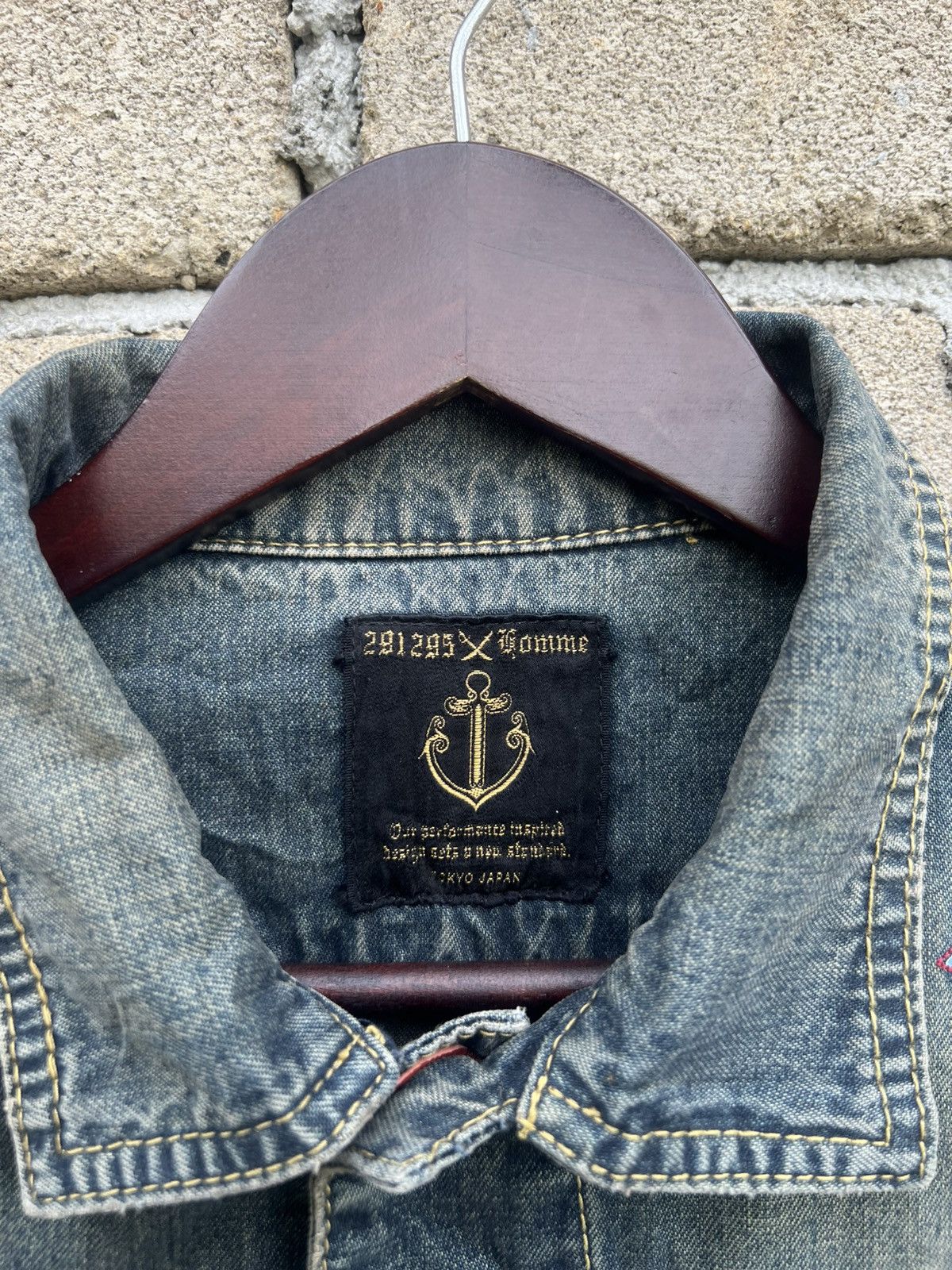 291295=Homme 291295 Homme Skull Denim Jacket Size US S / EU 44-46 / 1 - 6 Thumbnail
