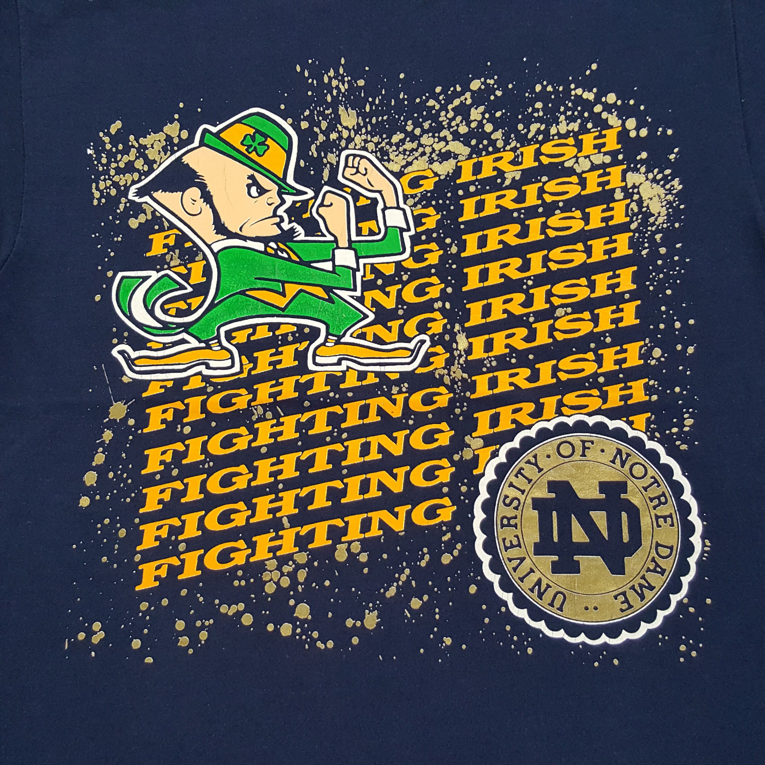 Vintage Vintage University of Notre Dame America College T-shirts Size US L / EU 52-54 / 3 - 2 Thumbnail