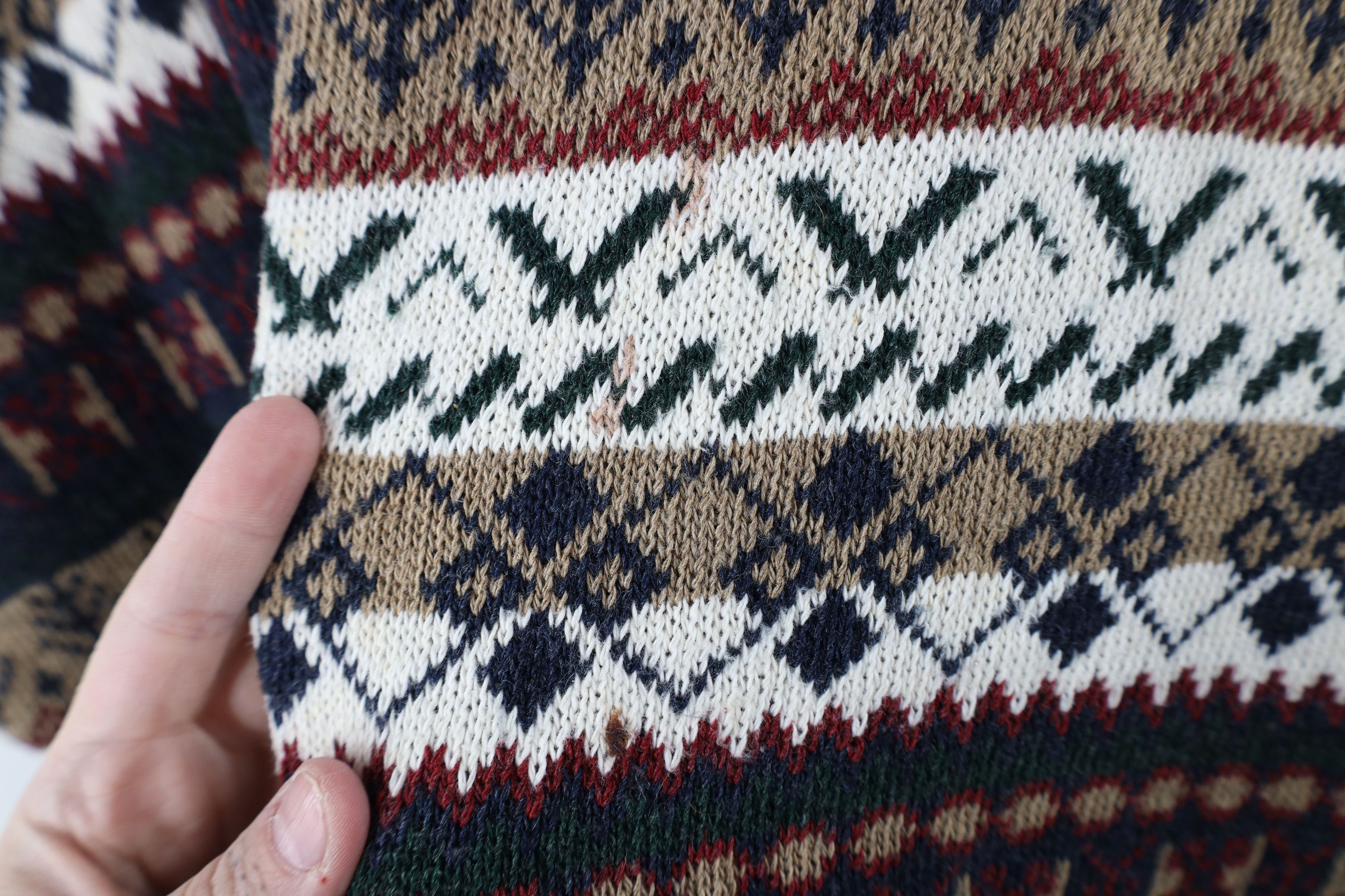 Vintage Vintage 90s Streetwear Fair Isle Turtleneck Tunic Sweater Size M / US 6-8 / IT 42-44 - 4 Thumbnail