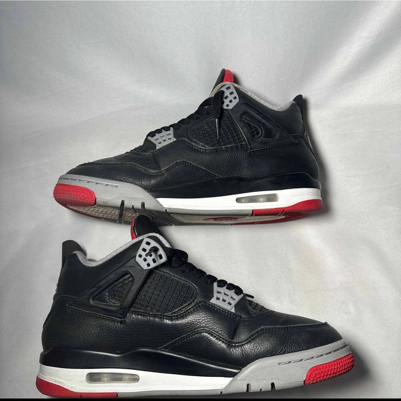 Jordan Brand × Nike Size 9.5 Nike Air Jordan 4 Retro Bred Reimagined Men's Shoes Size US 9.5 / EU 42-43 - 3 Thumbnail