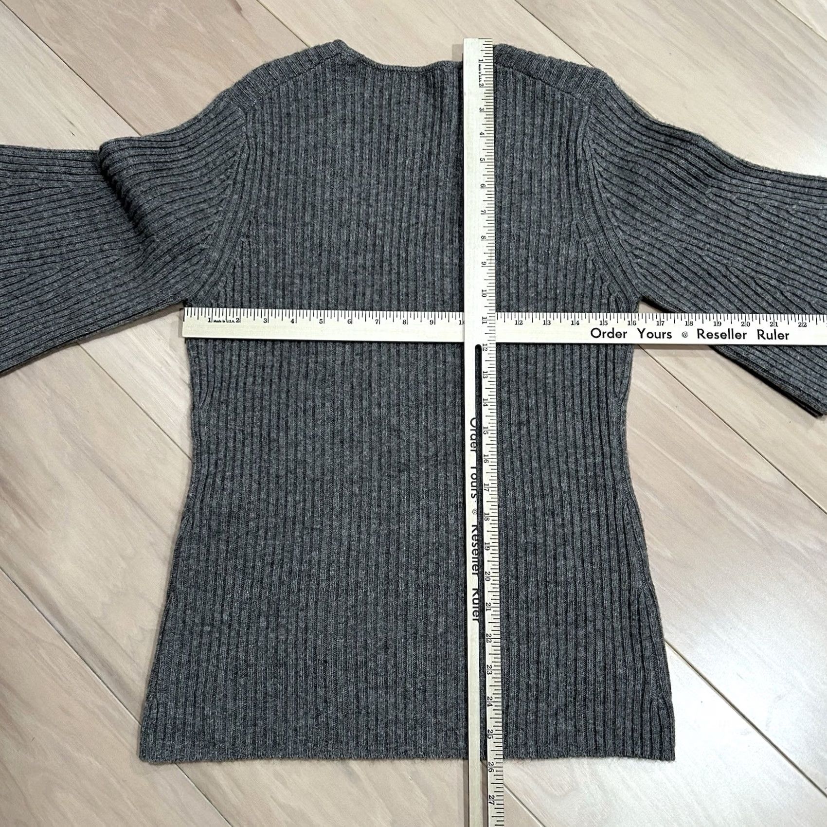 By Malene Birger VINTAGE Malene Birger Remona Ribbed Top 3/4 Sleeve Women’s Large Mushroom Wool Yak Knit Logo Blouse Pullover Regular Hand Wash Only Women Size L / US 10 / IT 46 - 7 Thumbnail
