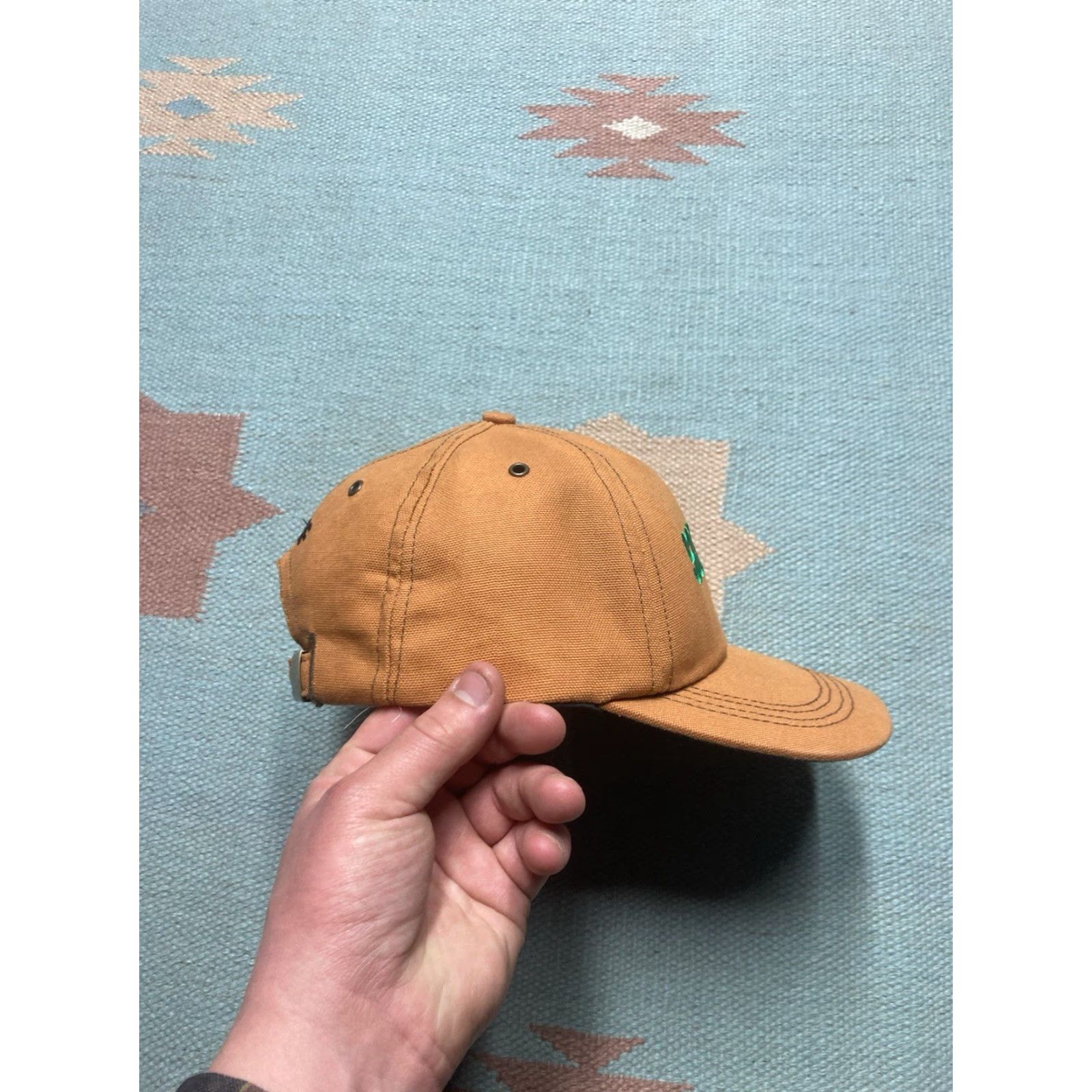 Vintage VINTAGE Unbranded Strapback Hat Canvas Cap Tan Khaki Beige Beige Men Adjustable Cap Men Strapback Hat Size ONE SIZE - 7 Thumbnail