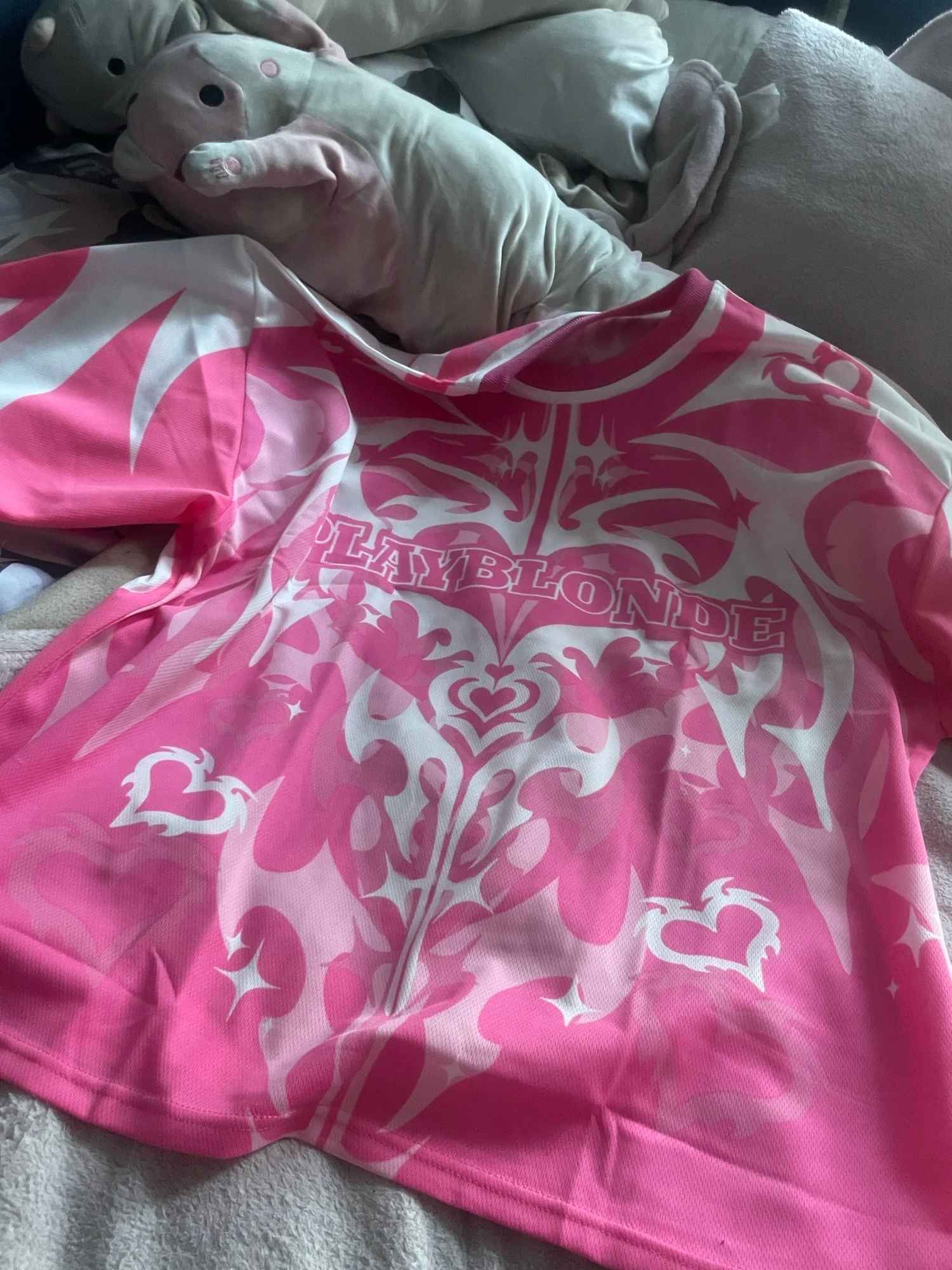 Vintage Pink Love Graphic Long Sleeve T Shirt Size US XL / EU 56 / 4 - 7 Thumbnail