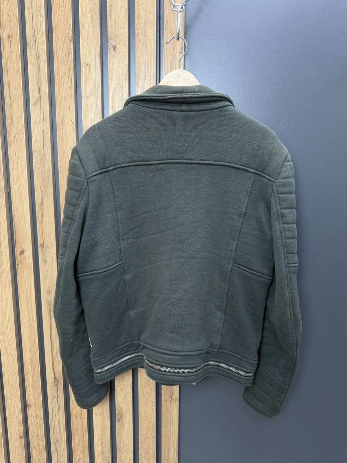 Balmain Balmain Biker Zip Jacket Faded Olive Size L Size US L / EU 52-54 / 3 - 13 Thumbnail