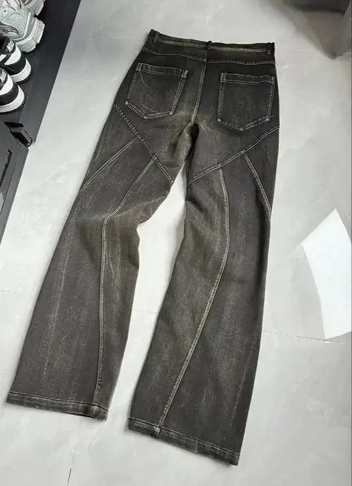 Japanese Brand × Jean Vintage Washed Black Micro Flare Jeans Size US 32 / EU 48 - 3 Thumbnail
