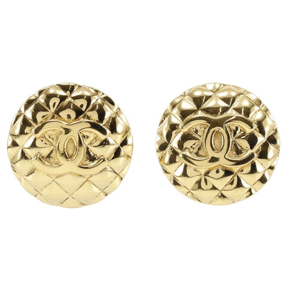 Chanel Chanel Vintage Round CC Clip-On Earrings Metal Size ONE SIZE - 1 Thumbnail