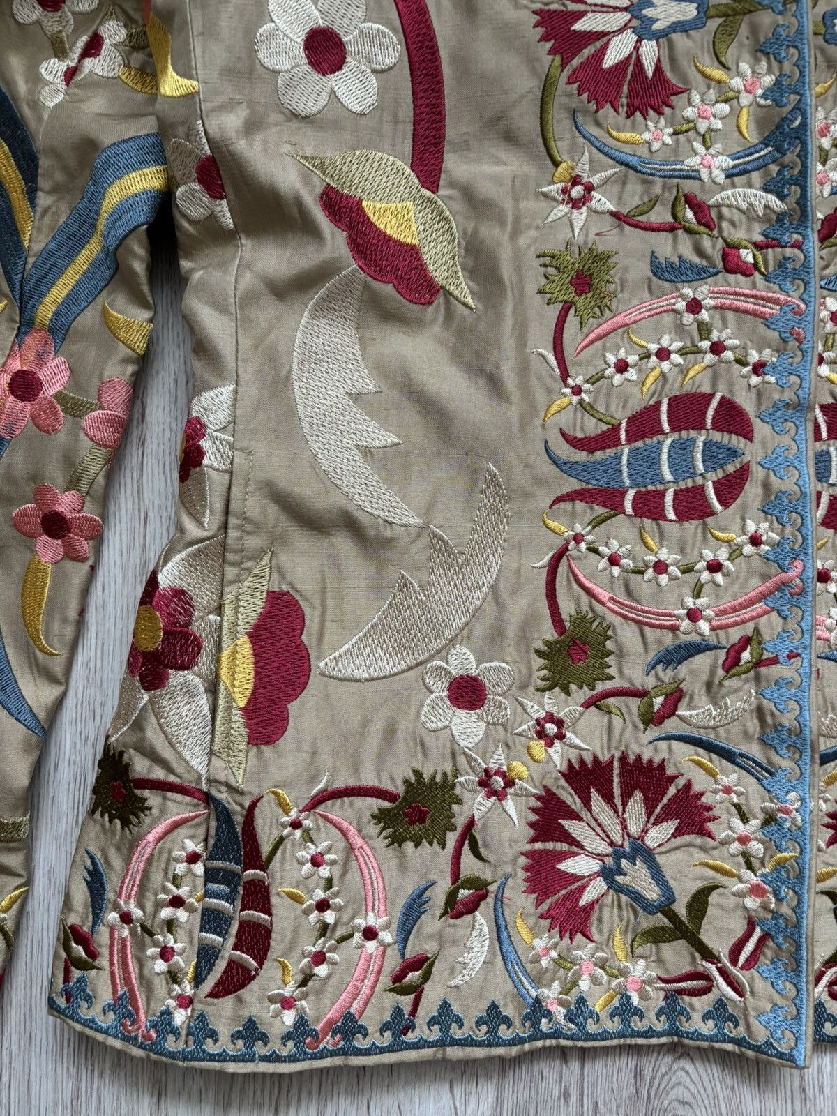 Johnny Was Biya Johnny Was 100% Silk Embroidered Blazer Jacket Rare Size S / US 4 / IT 40 - 5 Thumbnail