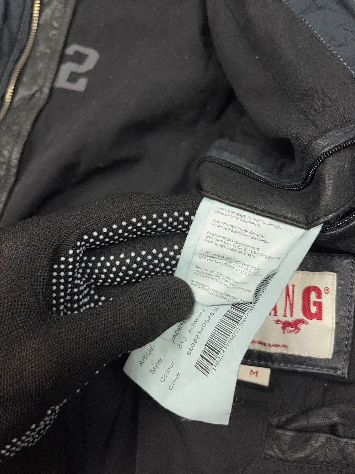 Mustang × Vintage Vintage Mustang Racing Leather Jacket Balenciaga Style Size US M / EU 48-50 / 2 - 10 Thumbnail