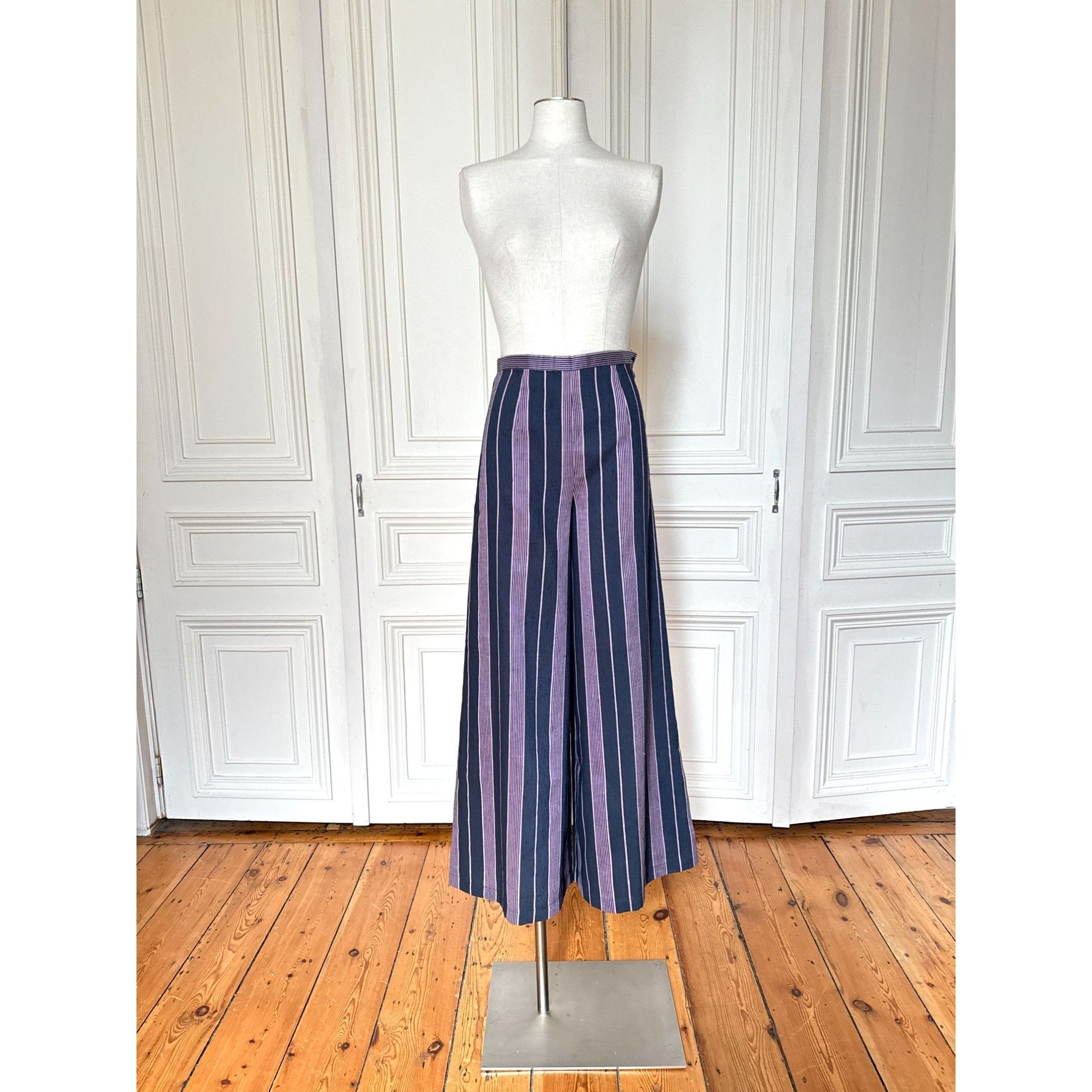 Yves Saint Laurent 1990s Striped Linen Pants Suit Size XS / US 0-2 / IT 36-38 - 5 Thumbnail