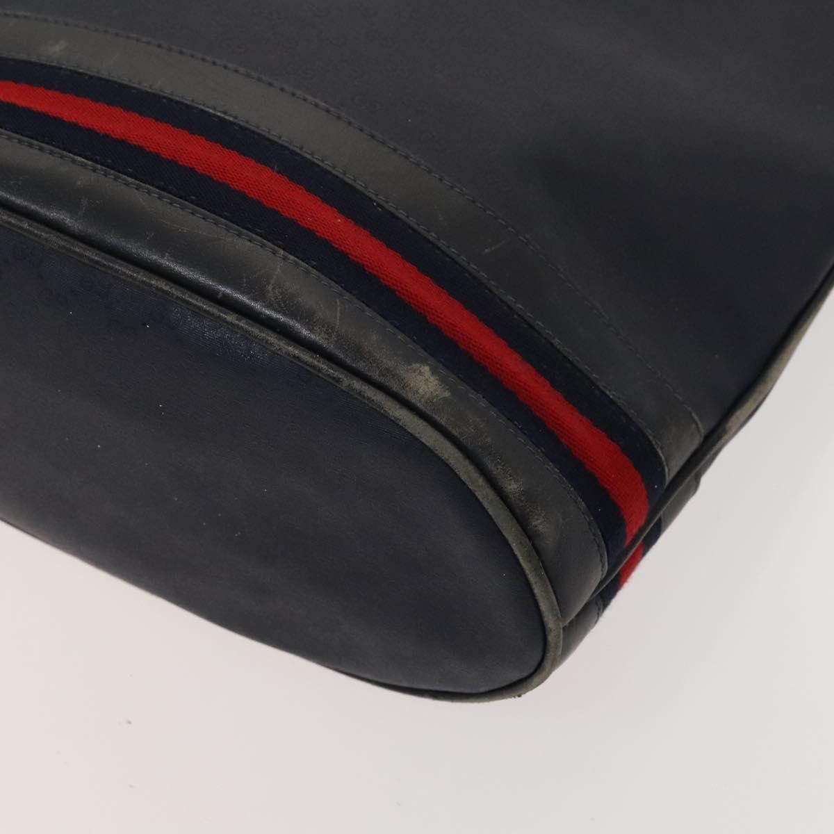Gucci GUCCI Micro GG Supreme Sherry Line Shoulder Bag Pvc Navy Size ONE SIZE - 10 Thumbnail