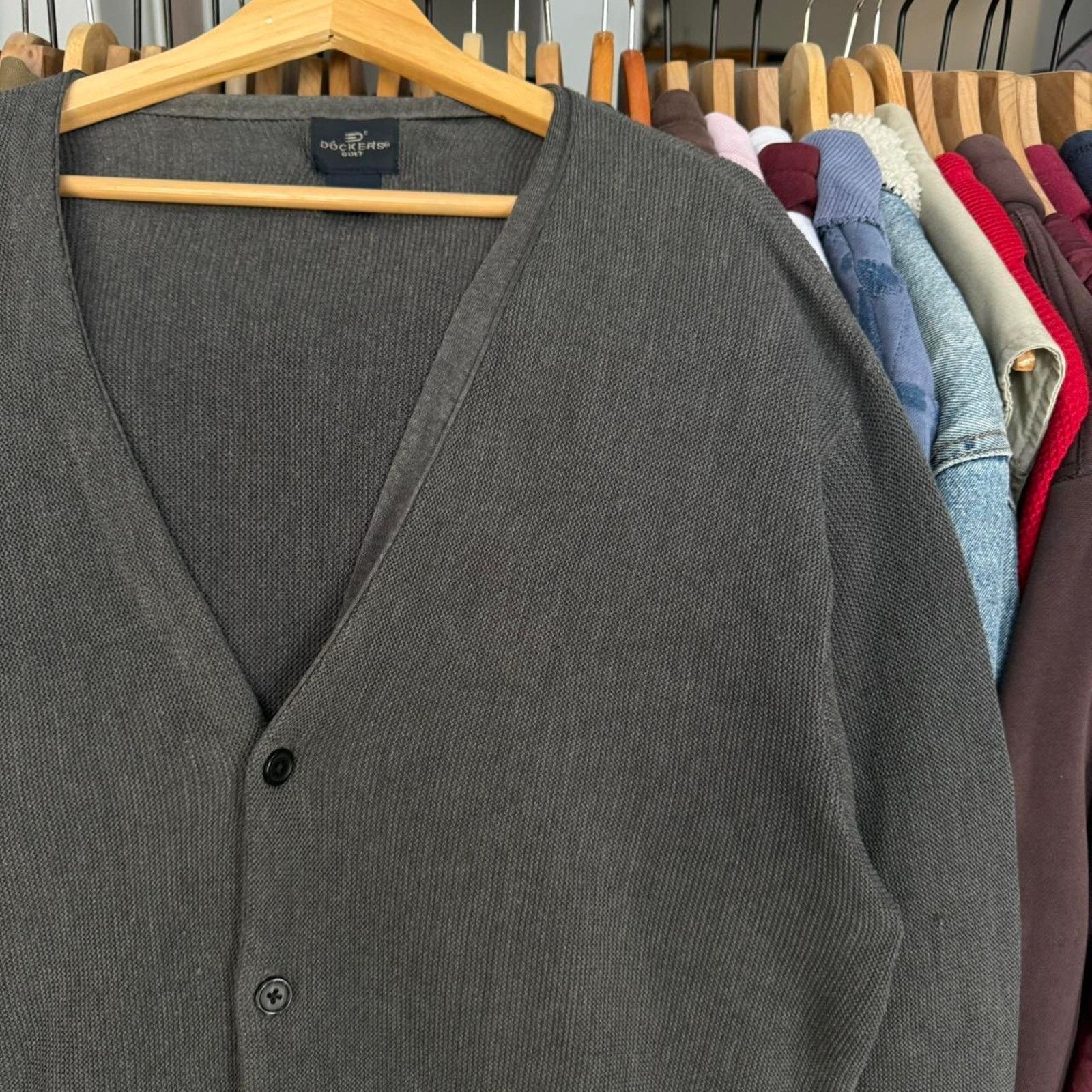 Dockers Vintage Dockers Golf Cardigan in Charcoal Grey Grunge Style Size US XL / EU 56 / 4 - 3 Thumbnail