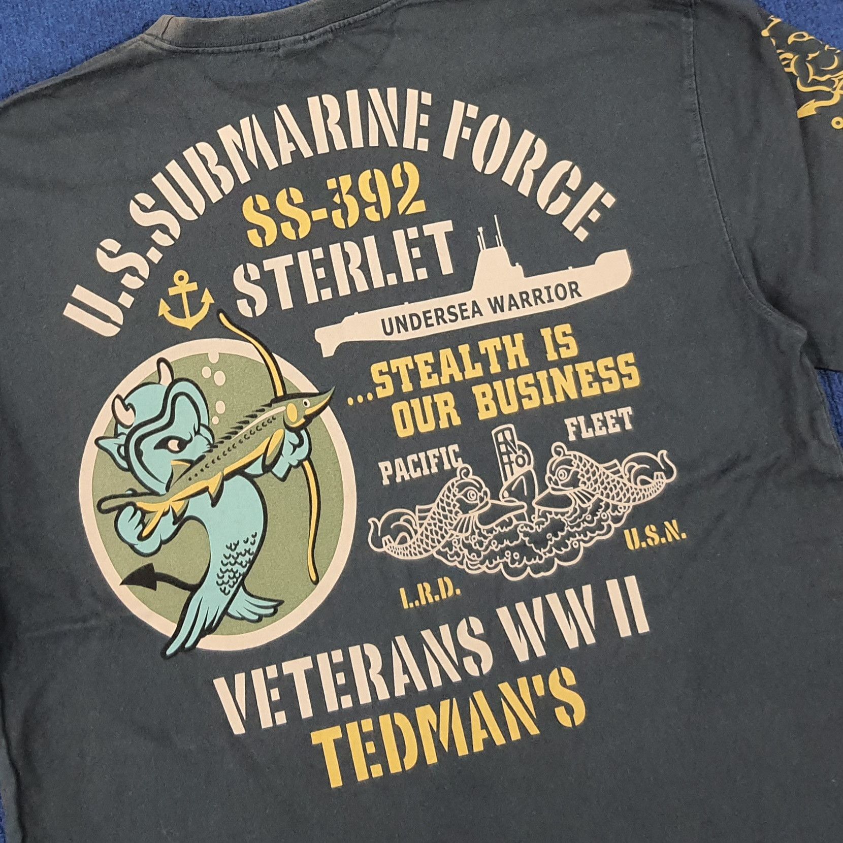 Other Vintage Tedman Ted Company U.S SUBMARINE FORCE Tshirt Size US L / EU 52-54 / 3 - 2 Thumbnail