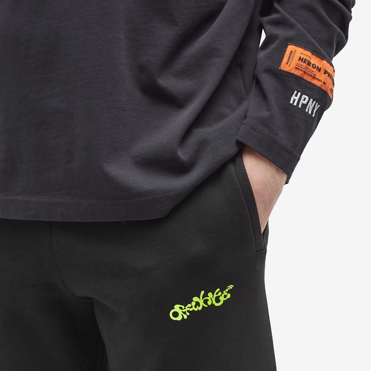 Off-White o1gr1nt0425 Opposite Arr Slim Sweatpants & Joggers in Black Size US 28 / EU 44 - 5 Thumbnail