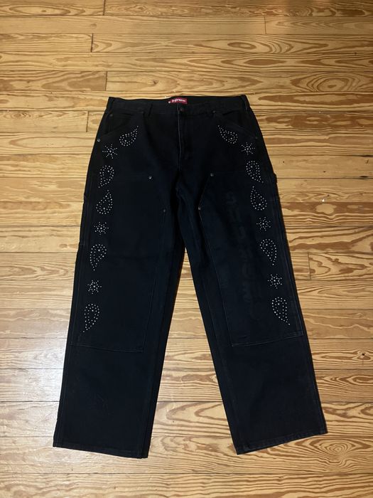 Supreme FW23 Paisley Studded Double Knee Painter Pant | Grailed