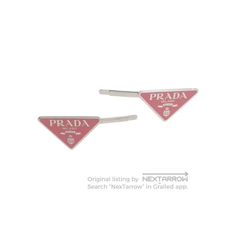 Prada Prada Triangle Logo Hair Clip. Size ONE SIZE - 1 Thumbnail